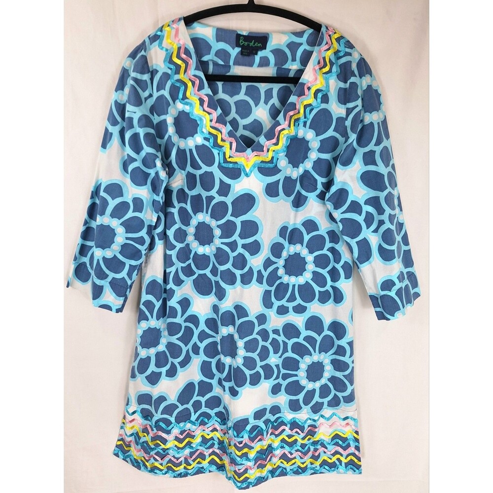 Boden Floral Cover-Up W/ Ribbon Trim Size‎ 12 UK (8 US)